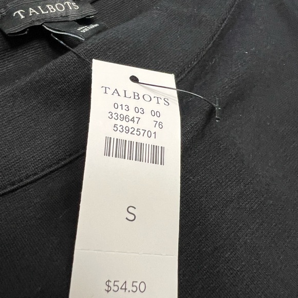 Talbots boat or funnel neck button back short sleeve top, dressy knit, small - Picture 8 of 10